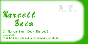 marcell beim business card